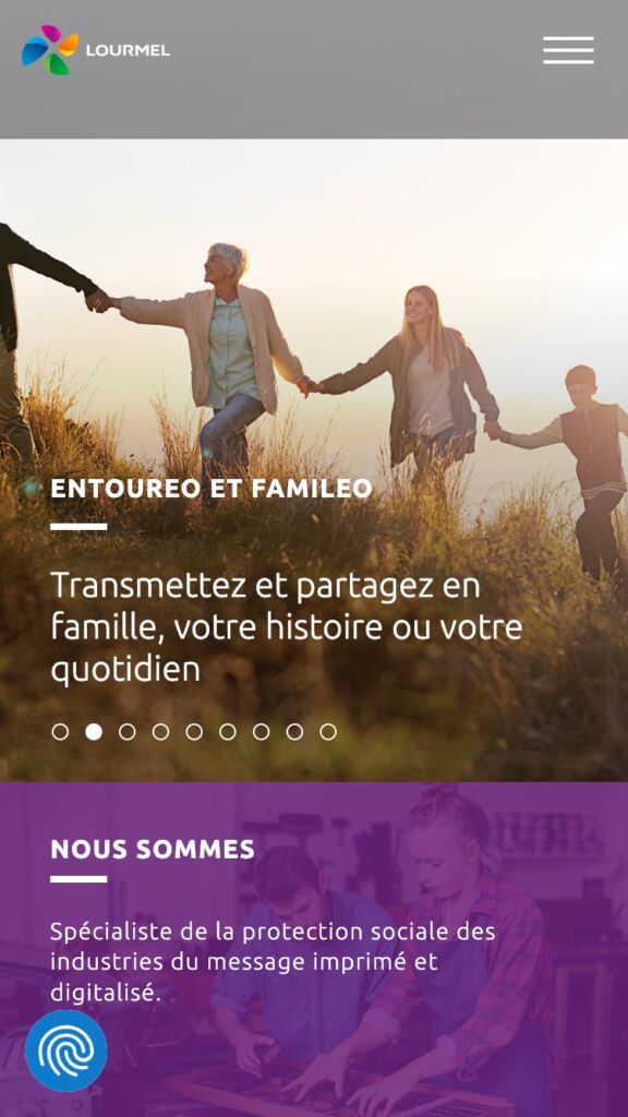 Site version mobile de spécialiste de protection sociale des industries réalisé par sismeo, agence digitale à Paris