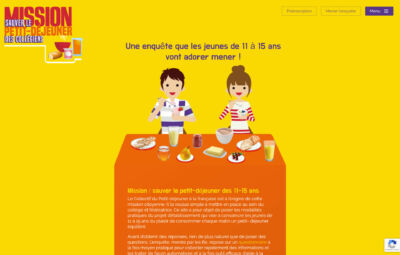 Site sauver le petit déjeuner réalisé par sismeo, agence digitale à Paris