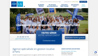 Site agence spécialisée en gestion locative à Paris